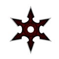 Ninja Star Shuriken - 3D render Royalty Free Stock Photo