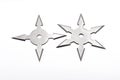 Ninja Star Shuriken on White Background Royalty Free Stock Photo