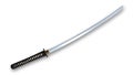 Ninja sword katana, weapon on white, side view