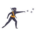 Ninja throw stars icon, cartoon style