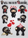 Ninja Valentine's day card