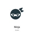 Ninja vector icon on white background. Flat vector ninja icon symbol sign from modern asian collection for mobile concept and web