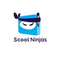 Ninja vector logo. Education logo