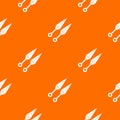 Ninja weapon kunai pattern seamless Royalty Free Stock Photo