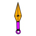 Ninja weapon kunai throwing knife icon