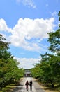 The way of Ninnaji temple in Kyoto Japan, summer.