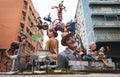 \'Ninot\' figurines with the theme \'swing\' for the Spanish \'Fallas\' celebration in Gandia, Spain