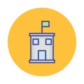 Institute building Isolated Vector icon which can easily modify or edit Royalty Free Stock Photo