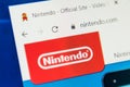 Nintendo.com Web Site. Selective focus.