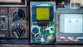 Nintendo handheld video game device Game boy in a shop window display