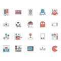 Nintendo icon set Royalty Free Stock Photo