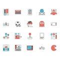 Nintendo icon set Royalty Free Stock Photo