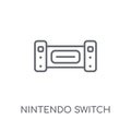 Nintendo switch linear icon. Modern outline Nintendo switch logo