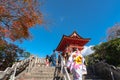 Nio-mon Gate or Nio Gate, the main entrance of Kiyomizu-dera Temple in Kyoto Royalty Free Stock Photo