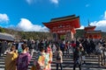 Nio-mon Gate or Nio Gate, the main entrance of Kiyomizu-dera Temple in Kyoto Royalty Free Stock Photo