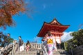 Nio-mon Gate or Nio Gate, the main entrance of Kiyomizu-dera Temple in Kyoto Royalty Free Stock Photo