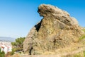 Niobe Weeping Rock Aglayan Kaya, a natural rock formation, in Manisa, Turkey