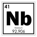 Niobium chemical element Royalty Free Stock Photo