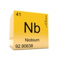 Niobium chemical element symbol from periodic table