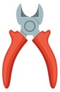 Nippers cartoon icon. Electric wire repair tool