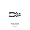 Nippers icon vector. Trendy flat nippers icon from general collection isolated on white background. Vector illustration can be