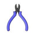 Nippers on White Background. Vector Royalty Free Stock Photo