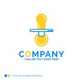 nipple, baby, dummy, pacifier, kids Blue Yellow Business Logo te