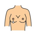 Nipple discharge color icon