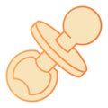 Nipple flat icon. Baby toddle orange icons in trendy flat style. Pacifier gradient style design, designed for web and