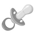 Nipple icon, gray monochrome style