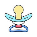 nipple soother baby color icon vector illustration