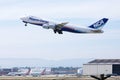 Nippon Cargo Airlines B747 taking off airport
