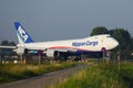 Nippon Cargo Airlines B747 taking off from Amsterdam Airport AMS