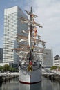 Nippon maru, sailing ship in yokohama