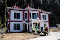 A colorful Traditional Japanese-style Buddhist temple