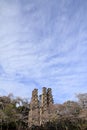 Nirayama reverberatory furnaces and cherry blossoms Royalty Free Stock Photo