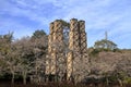 Nirayama reverberatory furnaces and cherry blossoms Royalty Free Stock Photo