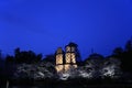 Nirayama reverberatory furnaces and cherry blossoms Royalty Free Stock Photo