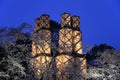 Nirayama reverberatory furnaces and cherry blossoms Royalty Free Stock Photo