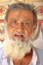 NIRONA, GUJARAT, INDIA - DECEMBER 19, 2013: Portrait of a local craftsman in Nirona, local village near Bhuj