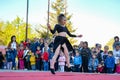 Dynamic Rhythms: Rock Dancer Leaps on Red Carpet at International Dance Day
