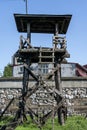 Very old watchtower in concentration camp