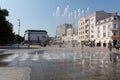 New fountain in the city of Nis on sunny summer day