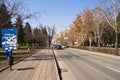 Nis, Serbia - February 17.2019: Boulevard of dr. Zoran Djindjic