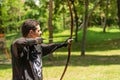 Archery Mastery Unleashed: Skilled Archer Hits Bullseye at Medieval Knight Festival in Nis, Serbia, Europe