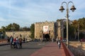 Sunset view of entrance of Fortress of city of Nis, Serbia