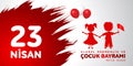 23 nisan cocuk baryrami. Translation: Turkish April 23 Children`s day