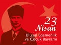 23 Nisan Ch`ldrens Day Vector Poster