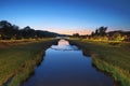 Nisava River At Twilight In Pirot Town, Serbia Royalty Free Stock Photo