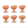 Niscalo cartoon character with various angry expressions Royalty Free Stock Photo